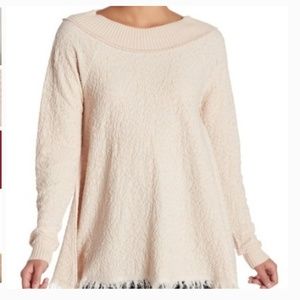 Free People Pink Broken Glass Sweater Tunic
